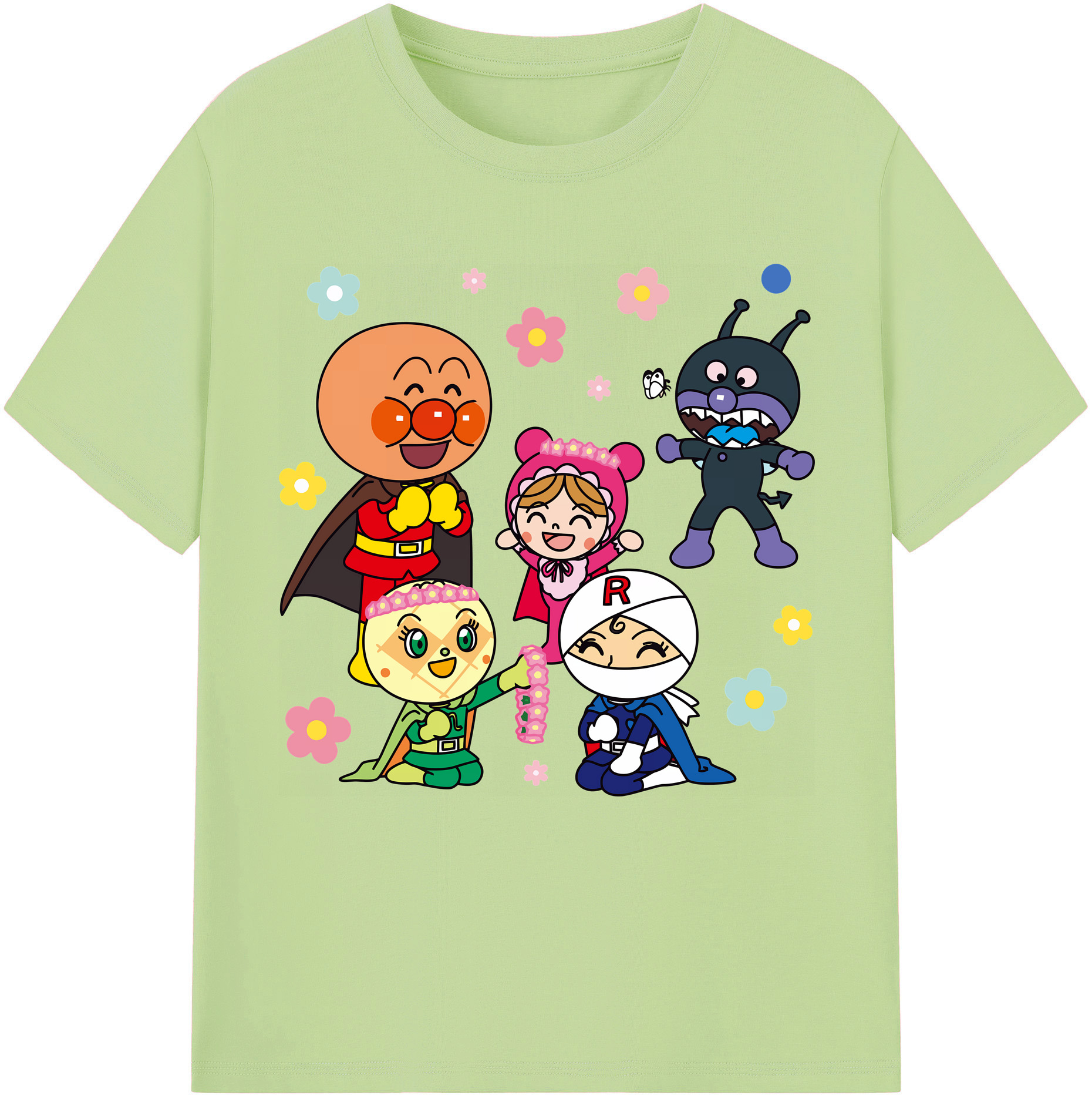（画像用） アンパンマン Anpanman 綿100％半袖Tシャツ（フロントプリント）